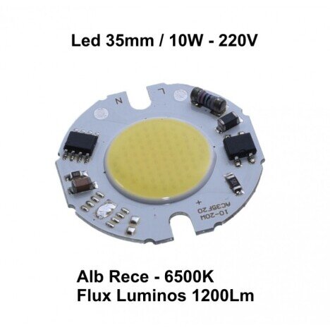 LED COB 35MM , PUTERE 10W - 220V